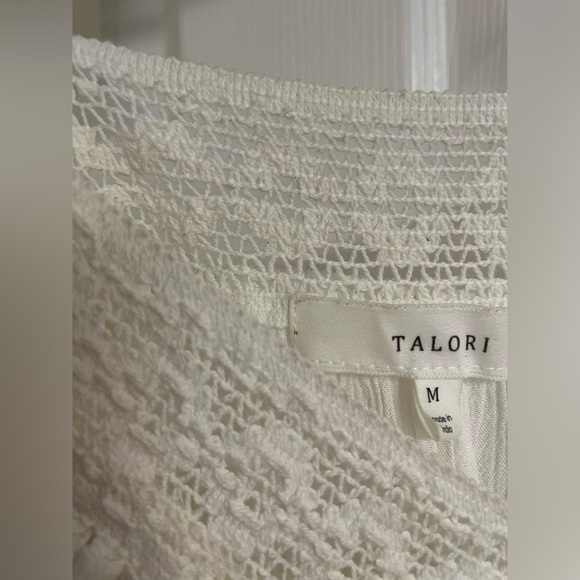 TALORI white crochet frayed style gauze camisole tank top - Picture 5 of 12